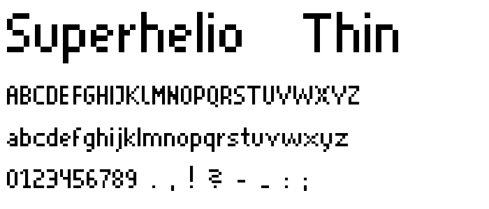 superhelio _thin font